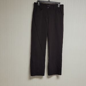 Eileen Fisher Chocolate Brown Pointe Trousers, Women's Xsmall.